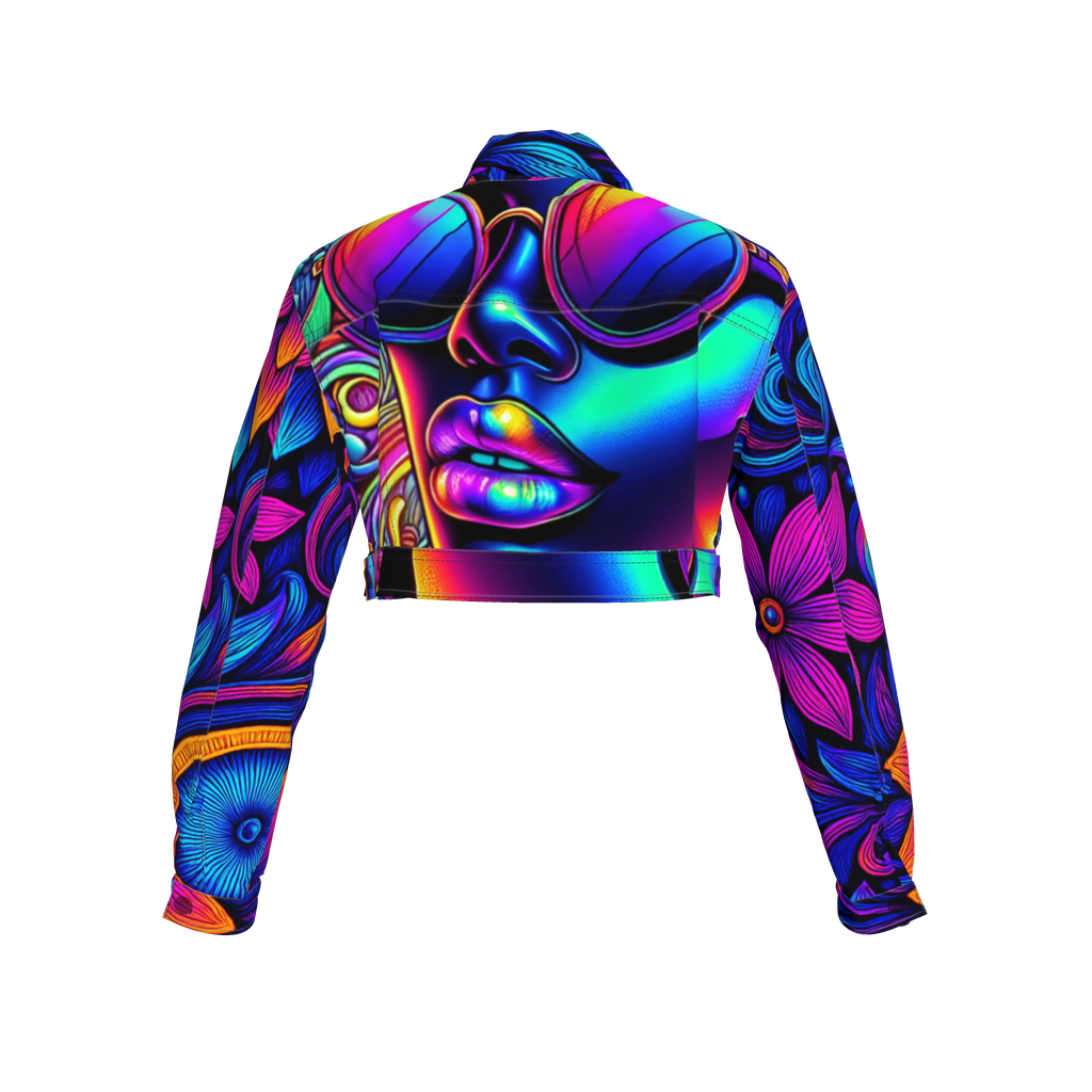 Retro Cool Vibes - Crop Jean Jacket