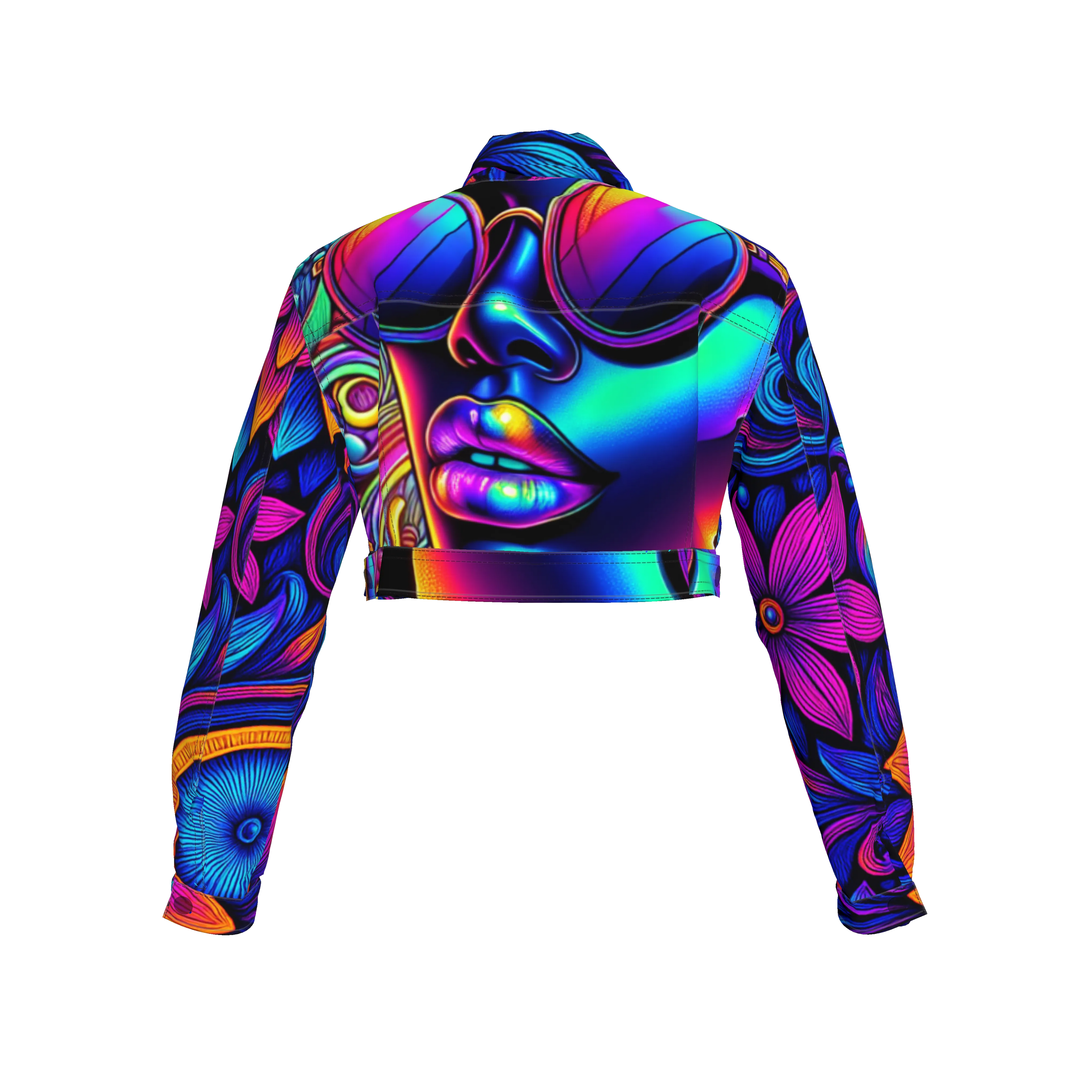 Retro Cool Vibes - Crop Jean Jacket