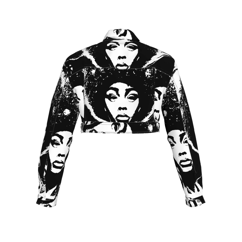 Cosmic Queen Crop Jean Jacket