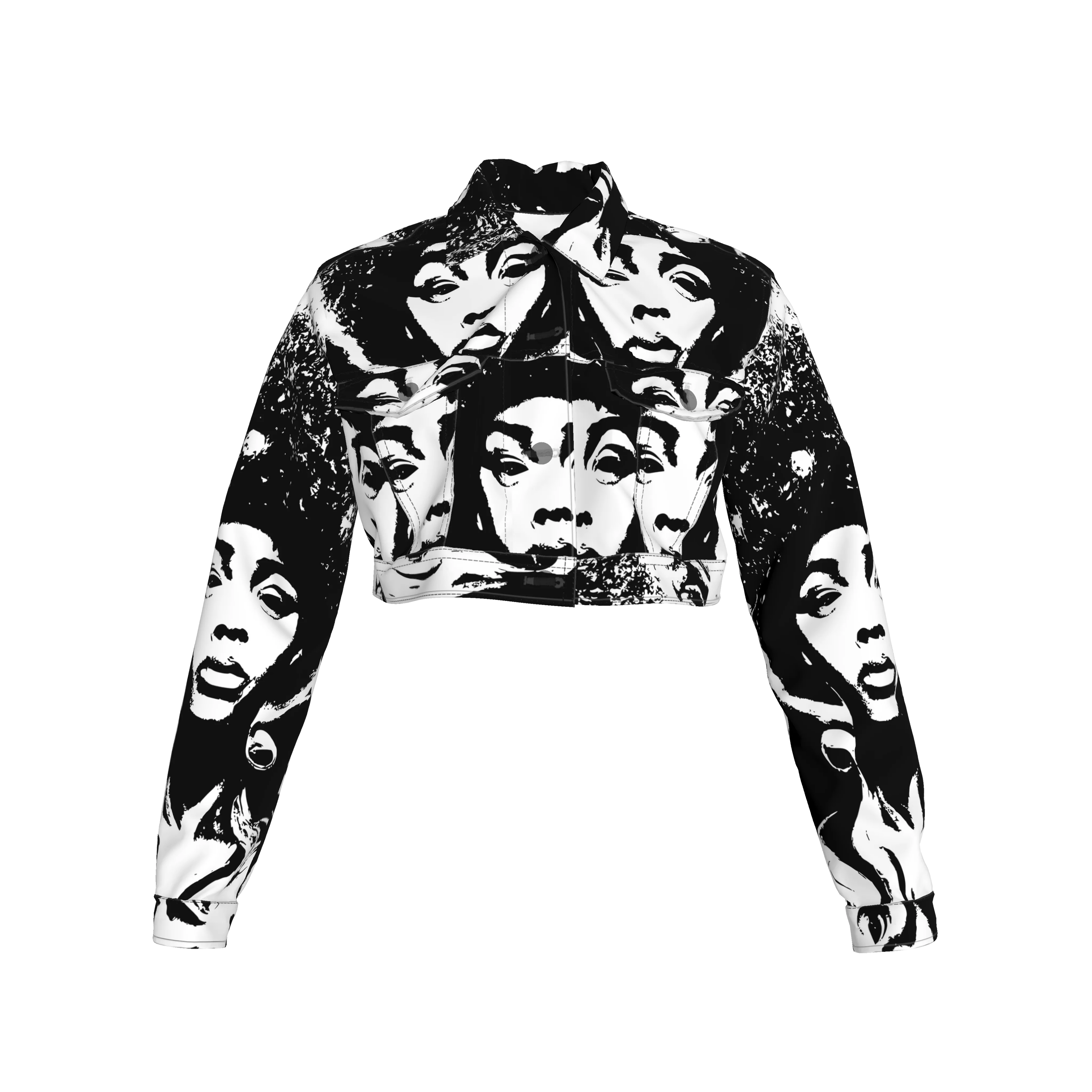 Cosmic Queen Crop Jean Jacket