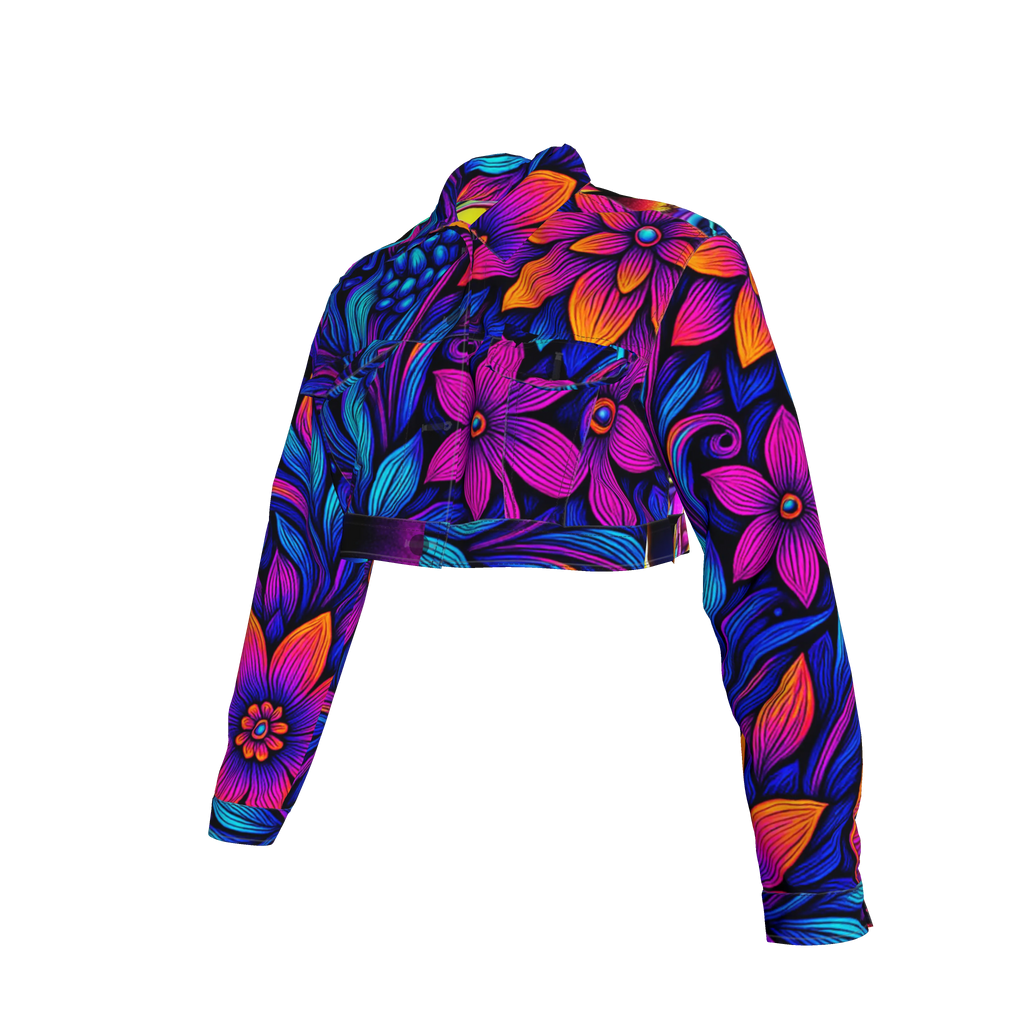 Retro Cool Vibes - Crop Jean Jacket