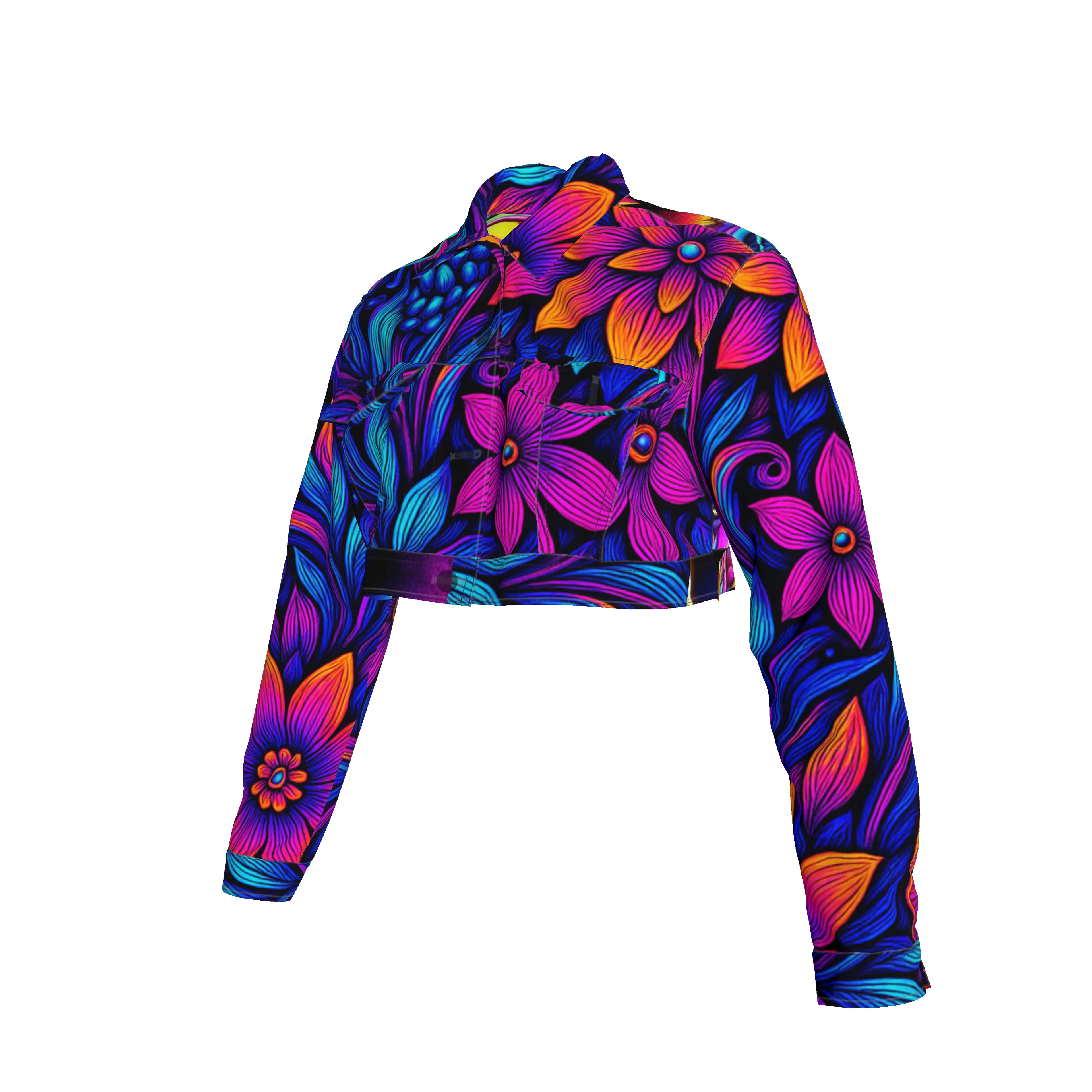 Retro Cool Vibes - Crop Jean Jacket